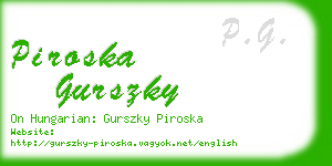piroska gurszky business card